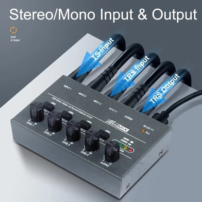 ด้วย Single Channel Stereo Switching Mini Signal Hybrid Small Audio, 4 Way mixer, 8 Way Mixer
