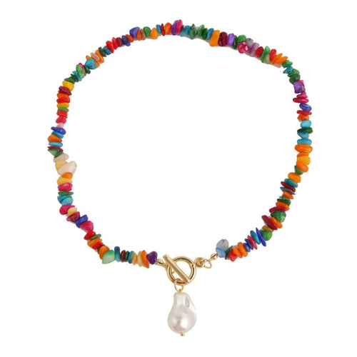 สร้อยคอหินธรรมชาติหักหลากสีสไตล์โบโฮ รุ่น:, N2105-9 Color Stone Pearl Pendant, N2206-8 Pink Stone, N2206-9 Light Blue Stone, N2206-10 Multi-color Stone, N2206-11 Transparent Stone, N2106-23 Pink Stone Single Chain, N2106-22 Purple Stone Single Chain   ...