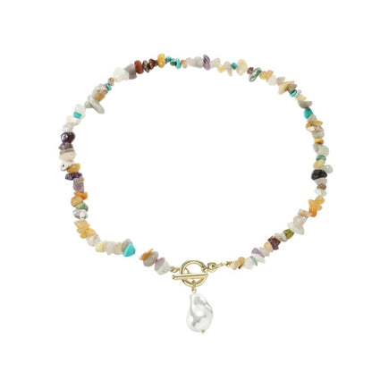 สร้อยคอหินธรรมชาติหักหลากสีสไตล์โบโฮ รุ่น:, N2105-9 Color Stone Pearl Pendant, N2206-8 Pink Stone, N2206-9 Light Blue Stone, N2206-10 Multi-color Stone, N2206-11 Transparent Stone, N2106-23 Pink Stone Single Chain, N2106-22 Purple Stone Single Chain   ...