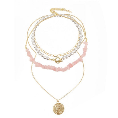 สร้อยคอหินธรรมชาติหักหลากสีสไตล์โบโฮ รุ่น:, N2105-9 Color Stone Pearl Pendant, N2206-8 Pink Stone, N2206-9 Light Blue Stone, N2206-10 Multi-color Stone, N2206-11 Transparent Stone, N2106-23 Pink Stone Single Chain, N2106-22 Purple Stone Single Chain   ...