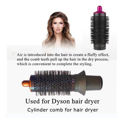 สำหรับ Dyson Airwrap กระบอก หวี ไดร์เป่าผม สิ่งที่แนบมาดัดผม, 40mm Cylinder Comb Rose Red