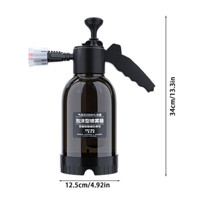 2L โฟมพ่นขวดสเปรย์แรงดันสำหรับล้างรถรดน้ำปุ๋ยพืช, 9321F Transparent Black