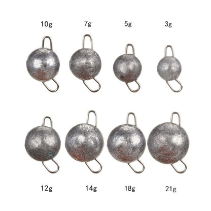20 pcs Fast แขวนตะกั่วจี้ล่อใส่ตะกั่ว Inverted Lead, 3g, 5g, 7g, 10g, 12g, 14g, 18g, 21g