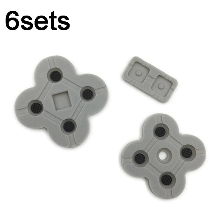 สำหรับ NDSL NDS Lite Game 6sets Conductive Rubber Pad Soft Silicone Adhesive Key Button Pads, Conductive Rubber Pad