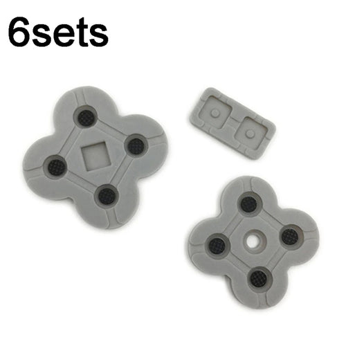สำหรับ NDSL NDS Lite Game 6sets Conductive Rubber Pad Soft Silicone Adhesive Key Button Pads, Conductive Rubber Pad
