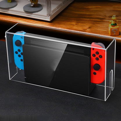 035 สำหรับคอนโซลเกม Nintendo Switch/Oled จอแสดงผลฝาครอบกันฝุ่นฐานเรืองแสง, Spec:, Light Base, Transparent, White Label, Black Label, Handle, Jet Warrior, Noble, Gengar