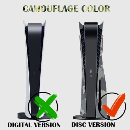สำหรับ PS5 รุ่นซีดีรอมเกมคอนโซลอำพรางฝาครอบป้องกันเชลล์, Camouflage