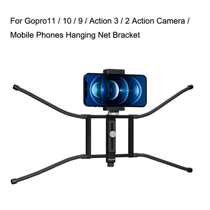 สำหรับ Gopro11 / 10 / 9 / Action 3 / 2 TELESIN TE-FM-001 Action Camera แขวนวงเล็บสุทธิ, TE-FM-001