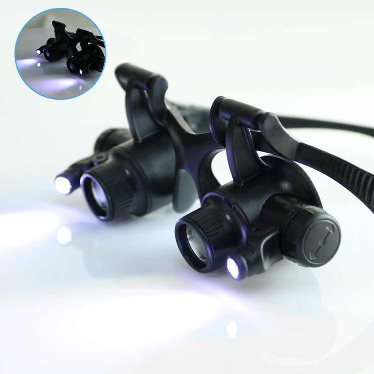 9892G1 แว่นขยายสำหรับการบำรุงรักษาประเภทกระจกสองตาพร้อมไฟ LED, 9892G1