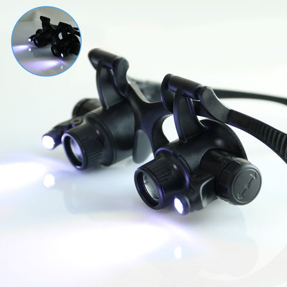 9892G1 แว่นขยายสำหรับการบำรุงรักษาประเภทกระจกสองตาพร้อมไฟ LED, 9892G1