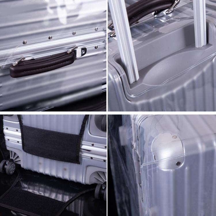 ผ้าคลุมกระเป๋าเดินทาง PVC กันน้ำแบบไม่มีขอบโปร่งใสฝาครอบป้องกันฝุ่น, 20 Inch, 22 Inch, 24 Inch, 26 Inch, 28 Inch, 30 Inch