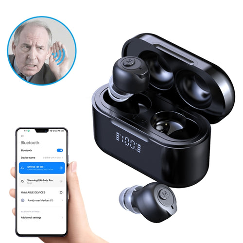 GM-903 Bluetooth Dual Host เครื่องช่วยฟังดิจิตอลจอแสดงผล LCD เครื่องขยายเสียงสำหรับผู้สูงอายุ