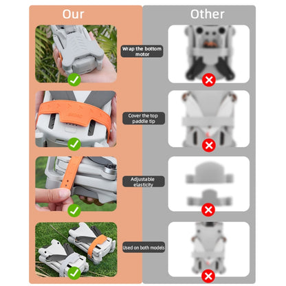 สำหรับ DJI Mini 3/Mini 3 Pro BRDRC Propeller Stabilizer Holder Blade Fixer Mount Base, For DJI Mini 3/Mini 3 Pro (Gray), For DJI Mini 3/Mini 3 Pro (Orange)