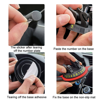 คอนโซลกลางรถโทรศัพท์มือถือแผ่นกันลื่นที่จอดรถชั่วคราว, Number Plate+Bracket Mat