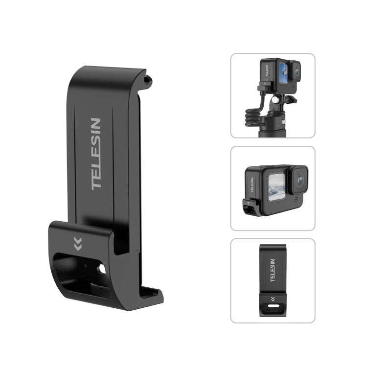 สำหรับ GoPro Hero11 Black / HERO10 Black / 9 Black TELESIN ฝาครอบด้านข้างกันน้ำแบบถอดง่ายฝาครอบชาร์จพอร์ต, For GoPro Hero11 Black / HERO10 Black /9 Black
