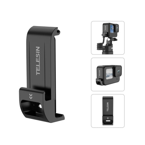 สำหรับ GoPro Hero11 Black / HERO10 Black / 9 Black TELESIN ฝาครอบด้านข้างกันน้ำแบบถอดง่ายฝาครอบชาร์จพอร์ต, For GoPro Hero11 Black / HERO10 Black /9 Black