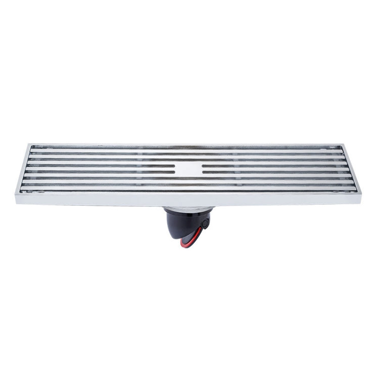 8x30cm Extended Full Copper Strip Floor Drain, สไตล์:, K8034 Chrome Plated+Black Straight Row, K8034 Chrome Plated+Copper Self Seal, K8034 Chrome Plated+5.5 Deep Water Seal, K8034 Chrome Plated+Magnetic Suspension, K8035 Nickel Brushes+Black Straight R...
