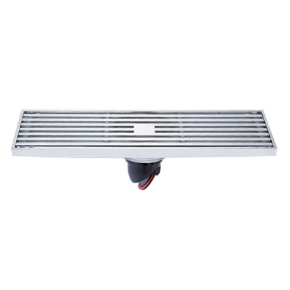 8x30cm Extended Full Copper Strip Floor Drain, สไตล์:, K8034 Chrome Plated+Black Straight Row, K8034 Chrome Plated+Copper Self Seal, K8034 Chrome Plated+5.5 Deep Water Seal, K8034 Chrome Plated+Magnetic Suspension, K8035 Nickel Brushes+Black Straight R...
