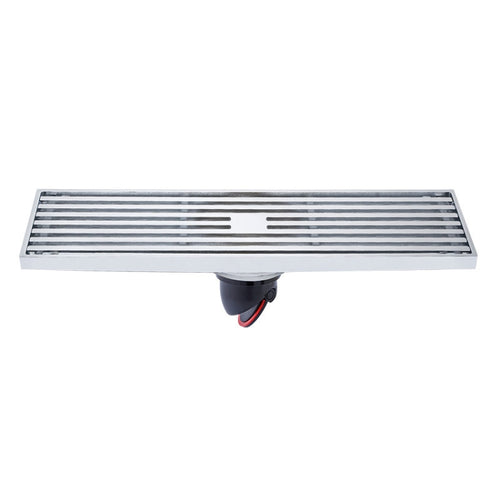 8x30cm Extended Full Copper Strip Floor Drain, สไตล์:, K8034 Chrome Plated+Black Straight Row, K8034 Chrome Plated+Copper Self Seal, K8034 Chrome Plated+5.5 Deep Water Seal, K8034 Chrome Plated+Magnetic Suspension, K8035 Nickel Brushes+Black Straight R...
