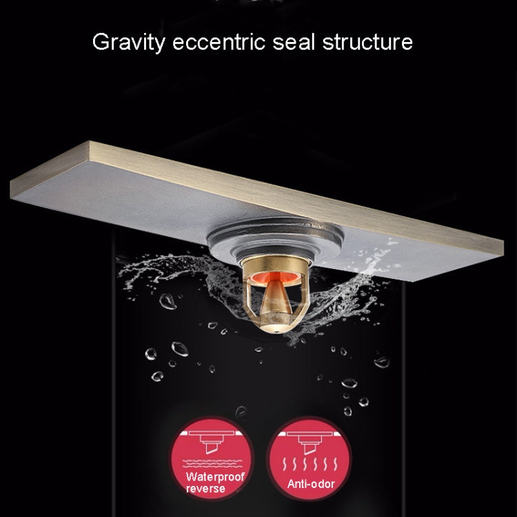 8x30cm Extended Full Copper Strip Floor Drain, สไตล์:, K8034 Chrome Plated+Black Straight Row, K8034 Chrome Plated+Copper Self Seal, K8034 Chrome Plated+5.5 Deep Water Seal, K8034 Chrome Plated+Magnetic Suspension, K8035 Nickel Brushes+Black Straight R...