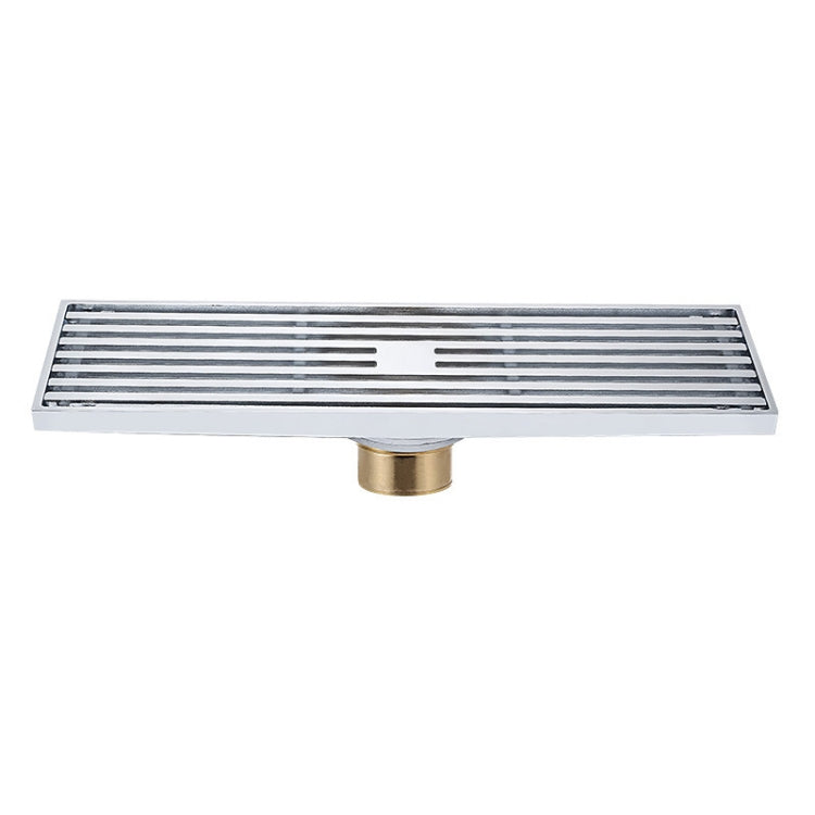8x30cm Extended Full Copper Strip Floor Drain, สไตล์:, K8034 Chrome Plated+Black Straight Row, K8034 Chrome Plated+Copper Self Seal, K8034 Chrome Plated+5.5 Deep Water Seal, K8034 Chrome Plated+Magnetic Suspension, K8035 Nickel Brushes+Black Straight R...