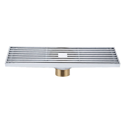 8x30cm Extended Full Copper Strip Floor Drain, สไตล์:, K8034 Chrome Plated+Black Straight Row, K8034 Chrome Plated+Copper Self Seal, K8034 Chrome Plated+5.5 Deep Water Seal, K8034 Chrome Plated+Magnetic Suspension, K8035 Nickel Brushes+Black Straight R...