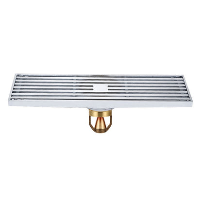 8x30cm Extended Full Copper Strip Floor Drain, สไตล์:, K8034 Chrome Plated+Black Straight Row, K8034 Chrome Plated+Copper Self Seal, K8034 Chrome Plated+5.5 Deep Water Seal, K8034 Chrome Plated+Magnetic Suspension, K8035 Nickel Brushes+Black Straight R...