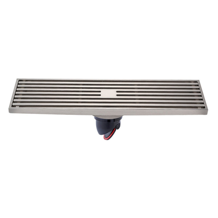 8x30cm Extended Full Copper Strip Floor Drain, สไตล์:, K8034 Chrome Plated+Black Straight Row, K8034 Chrome Plated+Copper Self Seal, K8034 Chrome Plated+5.5 Deep Water Seal, K8034 Chrome Plated+Magnetic Suspension, K8035 Nickel Brushes+Black Straight R...