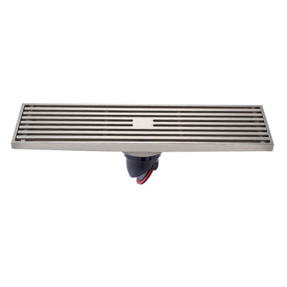 8x30cm Extended Full Copper Strip Floor Drain, สไตล์:, K8034 Chrome Plated+Black Straight Row, K8034 Chrome Plated+Copper Self Seal, K8034 Chrome Plated+5.5 Deep Water Seal, K8034 Chrome Plated+Magnetic Suspension, K8035 Nickel Brushes+Black Straight R...