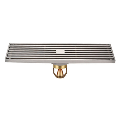 8x30cm Extended Full Copper Strip Floor Drain, สไตล์:, K8034 Chrome Plated+Black Straight Row, K8034 Chrome Plated+Copper Self Seal, K8034 Chrome Plated+5.5 Deep Water Seal, K8034 Chrome Plated+Magnetic Suspension, K8035 Nickel Brushes+Black Straight R...