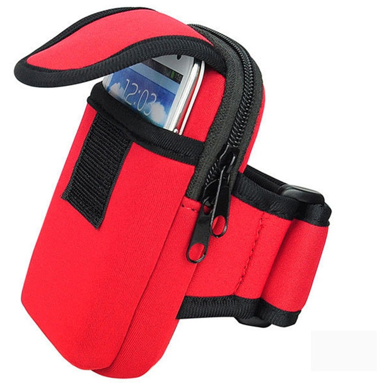 S210 กระเป๋าใส่มือถือ Neoprene Arm Bag กระเป๋าใส่เหรียญ, 10x17cm (Red), 10x17cm (Green), 10x17cm (Navy Blue), 10x17cm (Black), 10x17cm (Orange)