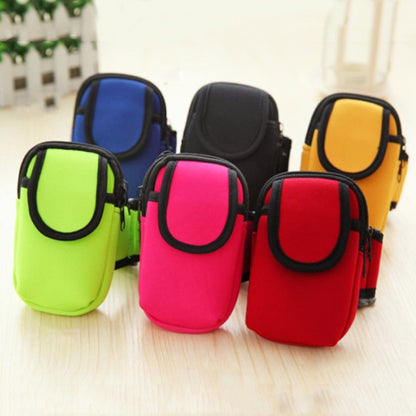 S210 กระเป๋าใส่มือถือ Neoprene Arm Bag กระเป๋าใส่เหรียญ, 10x17cm (Red), 10x17cm (Green), 10x17cm (Navy Blue), 10x17cm (Black), 10x17cm (Orange)
