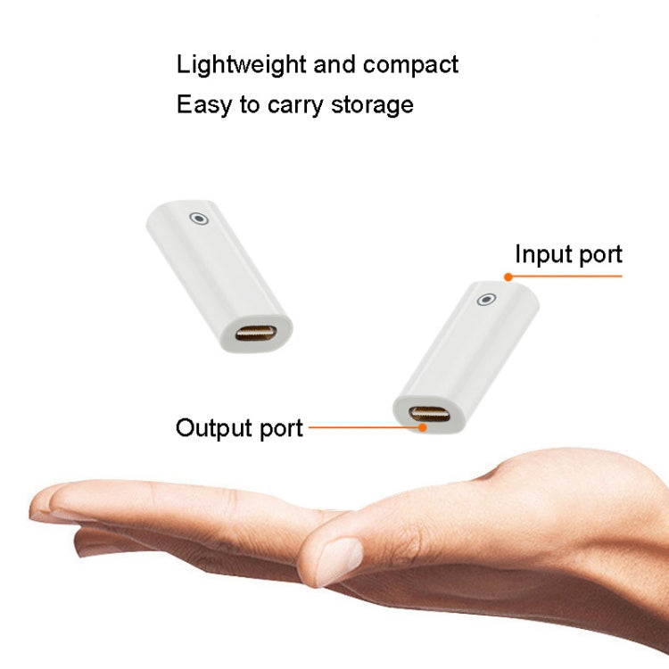 สำหรับ Apple Pencil 1/2 อะแดปเตอร์ชาร์จ Stylus ตัวแปลงการชาร์จ, 8Pin Female To Female, 8Pin Female To Type-C/USB-C Female