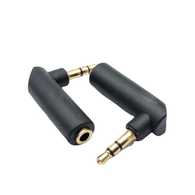 5 pcs 3.5 มม. ข้อศอกชายกับหญิง Dual Channel Headphone Audio Adapter, Gold Plated
