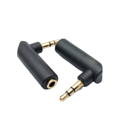 5 pcs 3.5 มม. ข้อศอกชายกับหญิง Dual Channel Headphone Audio Adapter, Gold Plated