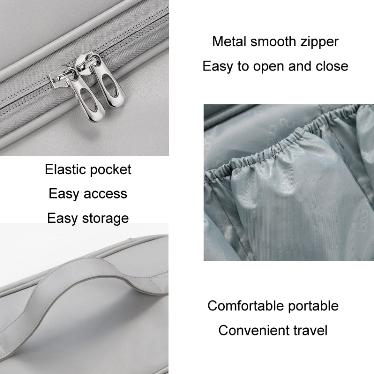 Baona BN-DS006 สำหรับกระเป๋าเก็บหนัง PU มัลติฟังก์ชั่น Dyson Airwrap, BN-DS006 Grey
