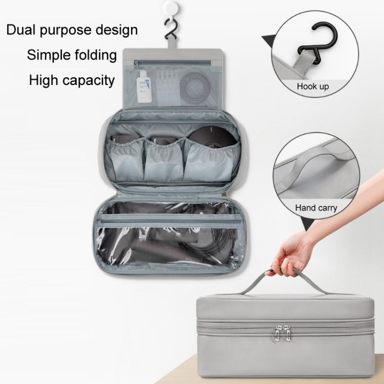 Baona BN-DS006 สำหรับกระเป๋าเก็บหนัง PU มัลติฟังก์ชั่น Dyson Airwrap, BN-DS006 Grey