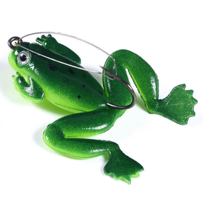 HENGJIA FO100 10 ชิ้น Anti-Hanging ด้านล่างลอยกบปลาดำเหยื่อปลอม Thunder Frog Bait, FO100 (Gray Black), FO100 (Dark Green), FO100 (Light Green)