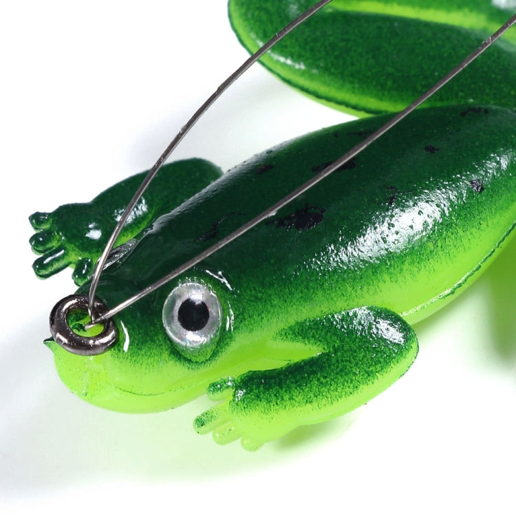 HENGJIA FO100 10 ชิ้น Anti-Hanging ด้านล่างลอยกบปลาดำเหยื่อปลอม Thunder Frog Bait, FO100 (Gray Black), FO100 (Dark Green), FO100 (Light Green)