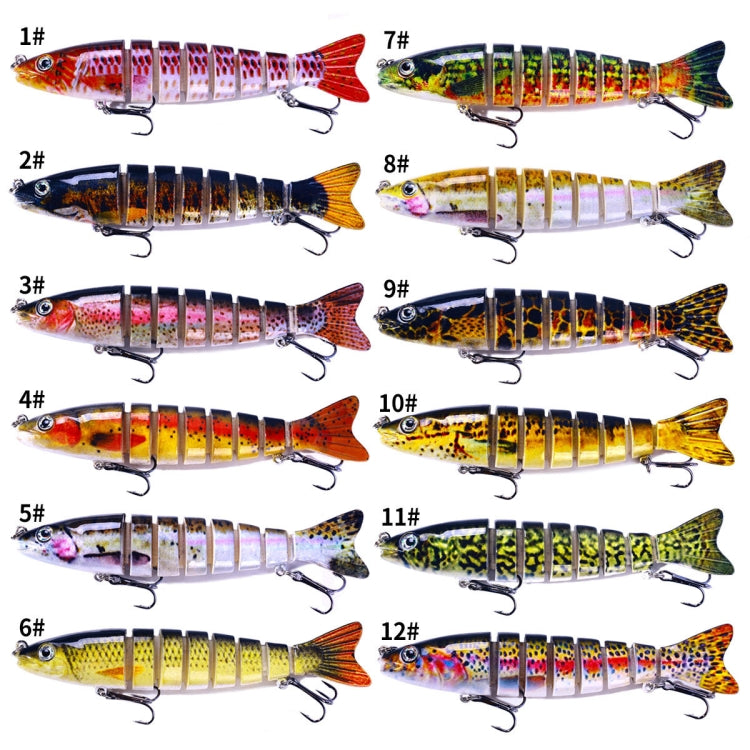 HENGJIA JM064 ปลาหลายส่วน Minnow Bionic เหยื่อปลอมตกปลาทะเลจมเหยื่อ, JM064 (1), JM064 (2), JM064 (3), JM064 (4), JM064 (5), JM064 (6), JM064 (7), JM064 (8), JM064 (9), JM064 (10), JM064 (11), JM064 (12)