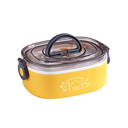 XC-540-541 กล่องอาหารกลางวันฉนวนสำนักงานแบบพกพาวงรีความจุขนาดใหญ่, 600ml (Stainless Blue), 600ml (Stainless Yellow), 600ml (Stainless Purple), 1.2L (Stainless Yellow), 1.2L (Stainless Purple), 600ml (Plastic Blue), 600ml (Plastic Yellow)               ...