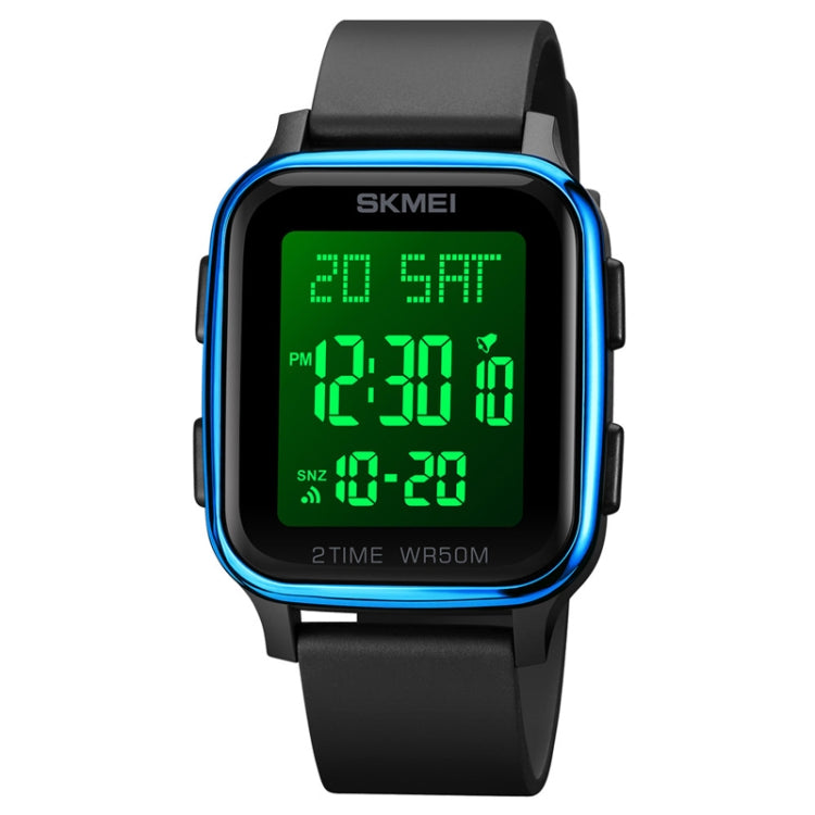 SKMEI 1858 Square Waterproof Digital Dual แสดงผล LED Luminous Watch, 1858 Red, 1858 Blue, 1858 Black, 1858 Rose Gold