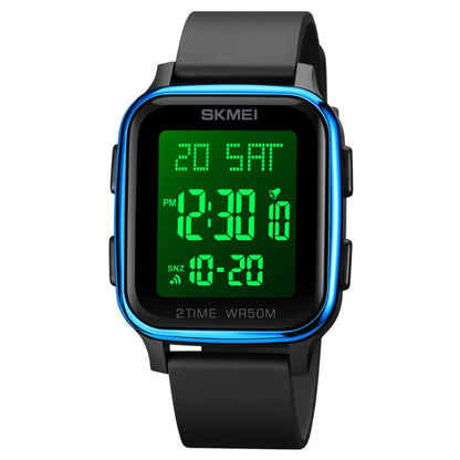 SKMEI 1858 Square Waterproof Digital Dual แสดงผล LED Luminous Watch, 1858 Red, 1858 Blue, 1858 Black, 1858 Rose Gold