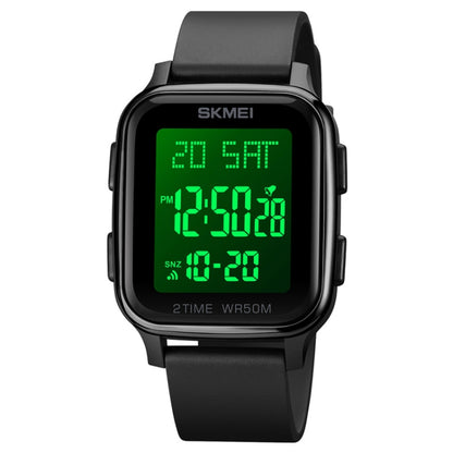 SKMEI 1858 Square Waterproof Digital Dual แสดงผล LED Luminous Watch, 1858 Red, 1858 Blue, 1858 Black, 1858 Rose Gold