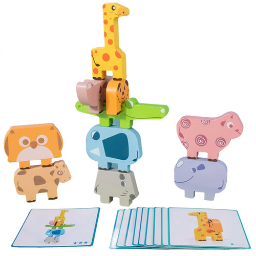 Animal Balance Stacking Blocks ของเล่นเด็ก Early Education Building Block Stacking Toy, Animal Balance