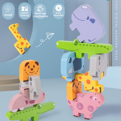 Animal Balance Stacking Blocks ของเล่นเด็ก Early Education Building Block Stacking Toy, Animal Balance