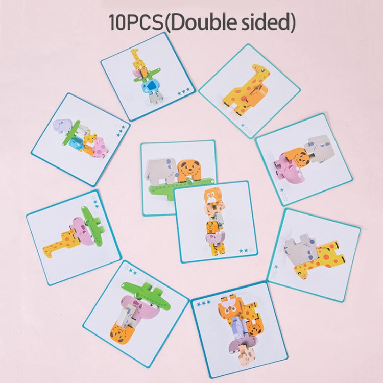 Animal Balance Stacking Blocks ของเล่นเด็ก Early Education Building Block Stacking Toy, Animal Balance