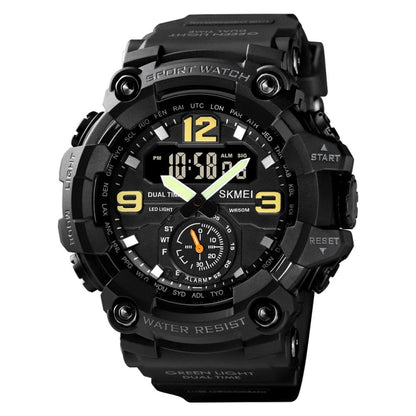 SKMEI 1637 Sports Digital แสดงผล Outdoor กันกระแทก Plastic Large Dial Men Watch, Black, Army Green, Blue Camouflage, Army Green Camouflage, Gray Black