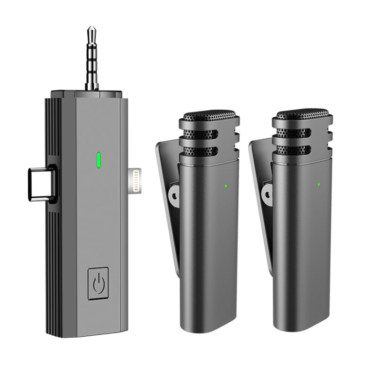 S17 Wireless 3 In 1 Lavalier MIC สำหรับลำโพงกล้อง SLR ของโทรศัพท์ Spec:, One Drag 1, 1 Drag Two