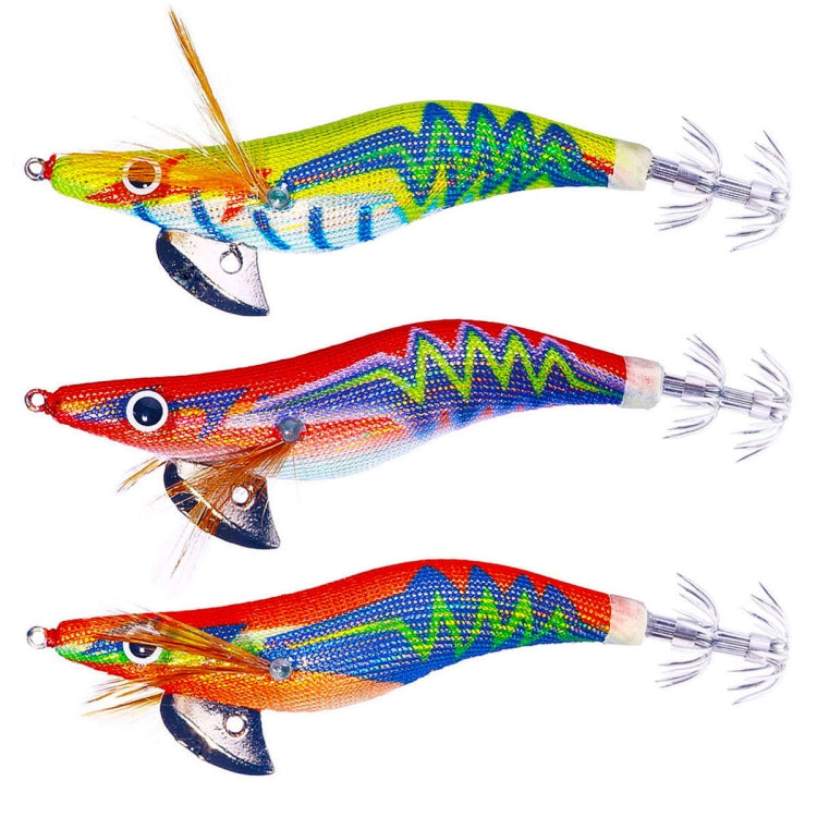 Hengjia SJ037 เหยื่อปลาหมึกกุ้งชุบไฟฟ้าเรืองแสง, SJ037 (Red), SJ037 (Orange), SJ037 (Yellow)
